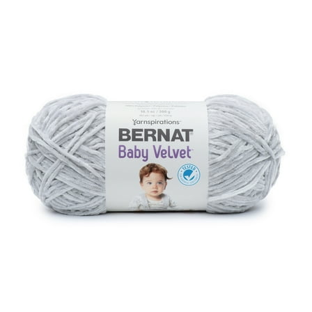 BERNAT BABY VELVET YARN, MISTY GRAY, 300G, 10.5 OZ