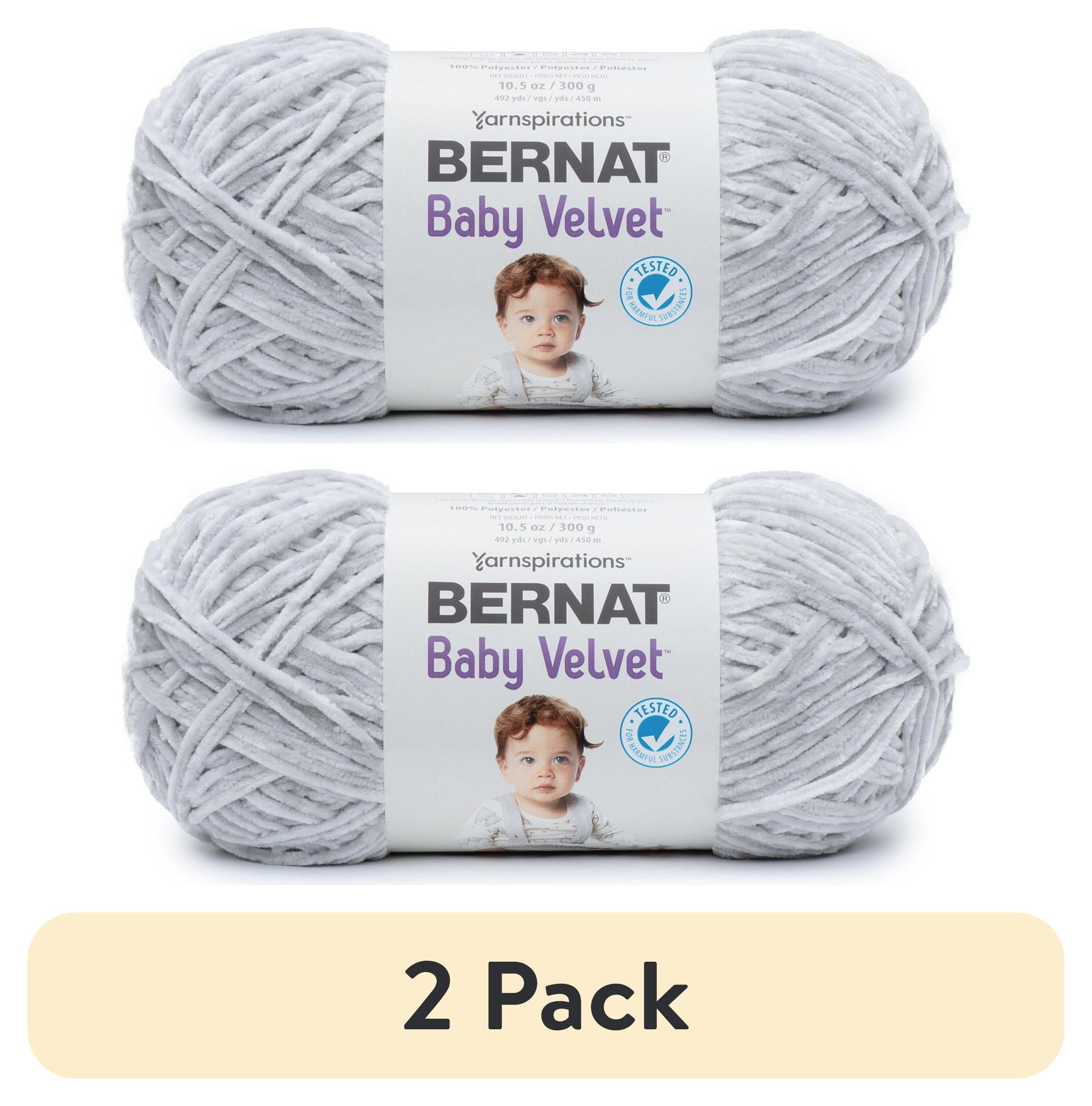 2 pack BERNAT BABY VELVET YARN MISTY GRAY 300G 10.5 OZ