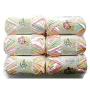 BERNAT Baby Blanket Yarn, 3.5oz, 6-PACK Pitter Patter