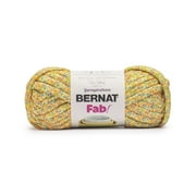 Bernat® Fab™ #7 Jumbo Printed Polyester Tube Yarn, Glowing Garden 7oz/200g 37 Yards
