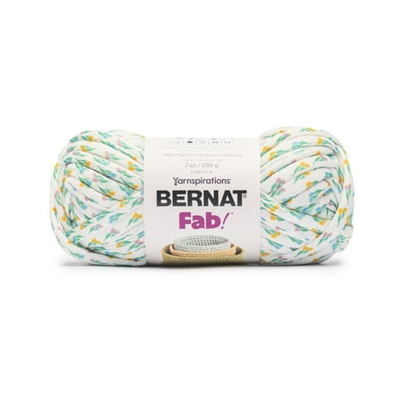 Bernat® Fab™ #7 Jumbo Printed Polyester Tube Yarn, Tulip Parade 7oz/200g 37 Yards