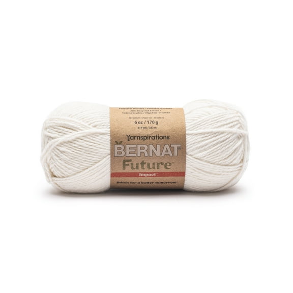 Bernat® Future Recycled Cotton™ #4 Worsted (Medium) Mixed Recycled Fibers Yarn, Cotton Natural 6oz/170g 419 Yards