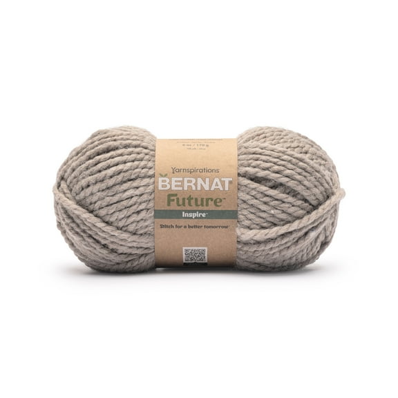 Bernat® Future Recycled Wool™ #6 Super Bulky Blend Yarn, Cloudy Day 6oz/170g 108 Yards