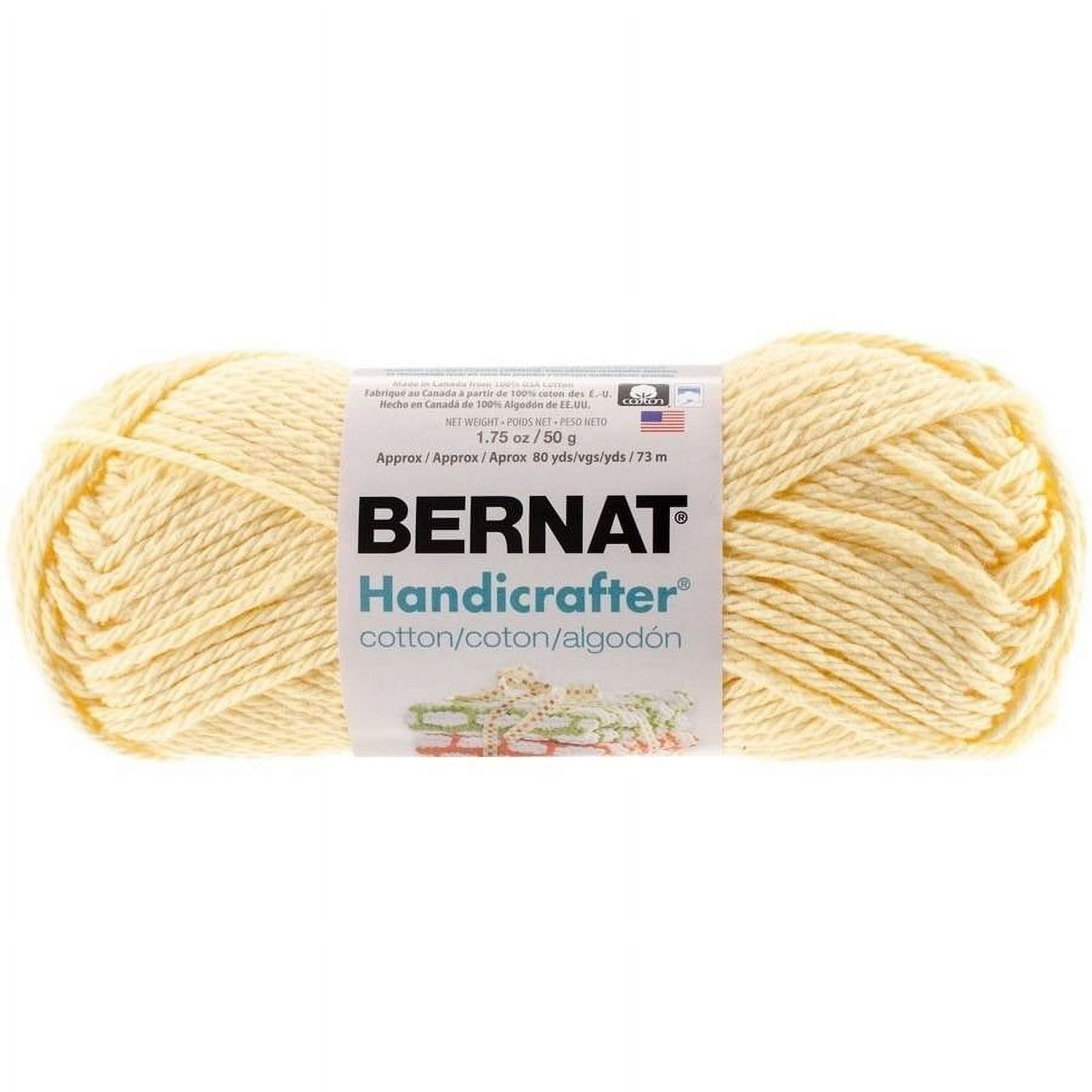 BERNAT HANDICRAFTER COTTON YARN (50G/1.5 OZ), PALE YELLOW
