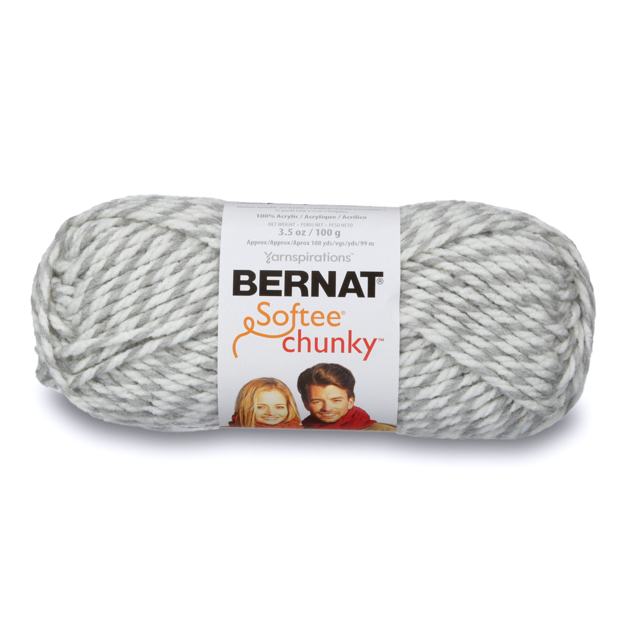 Bernat Softee Chunky Dark Taupe Yarn - 3 Pack Of 100g/3.5oz