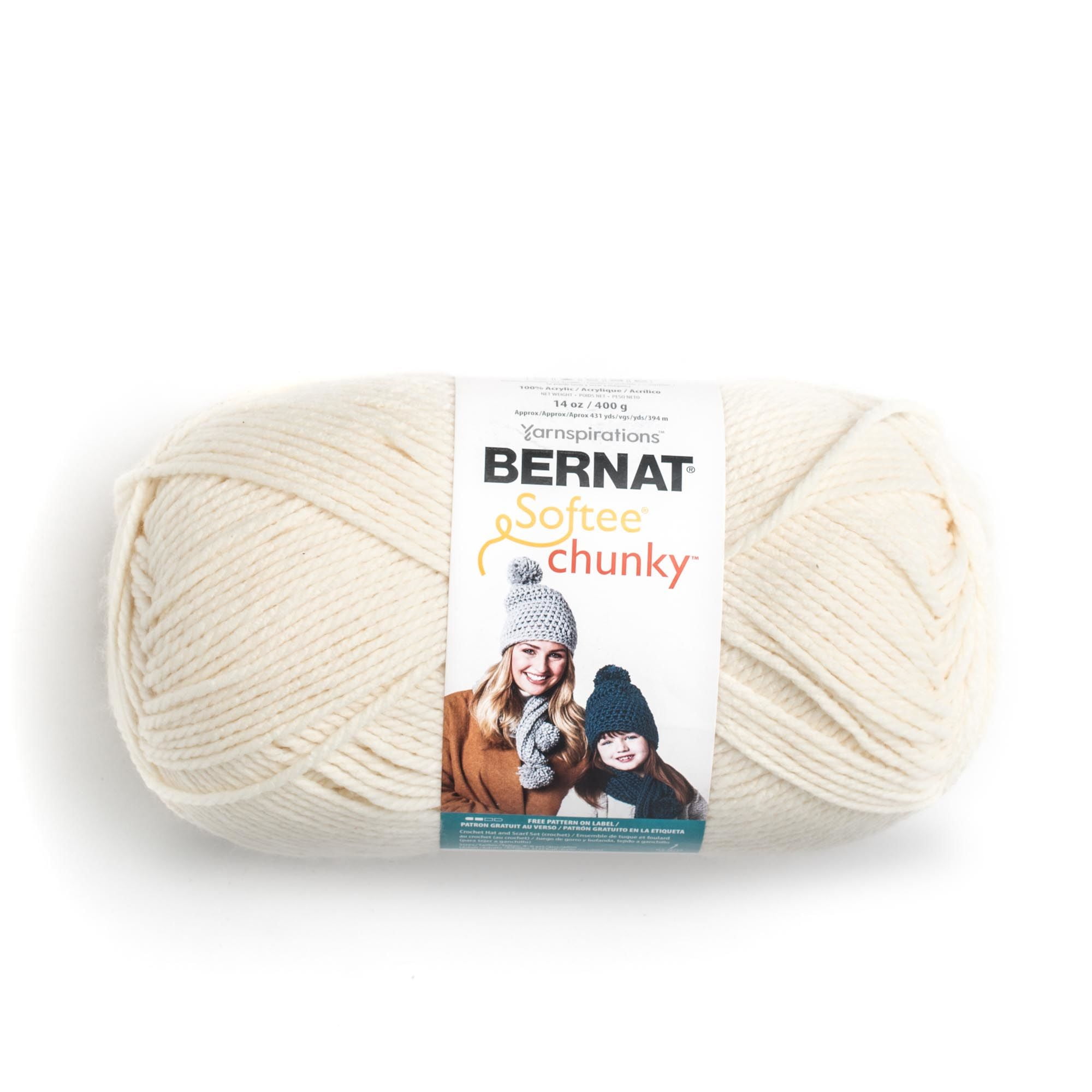 Bernat® Softee® Chunky™ #6 Super Bulky Acrylic Yarn, Baby Pink 3.5oz/100g,  108 Yards
