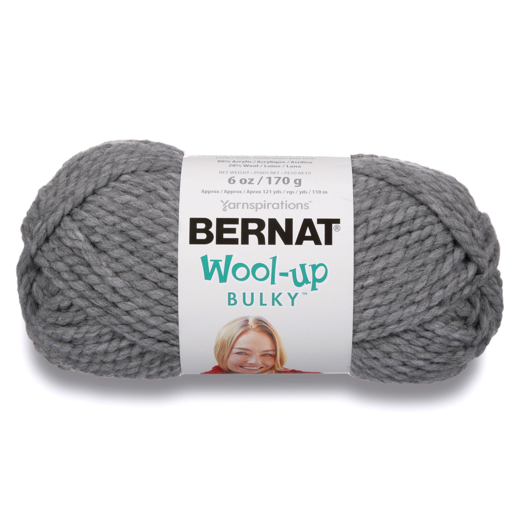 Bernat Wool-Up Bulky Yarn, 6 oz, Gauge 6 Super Bulky, Aran