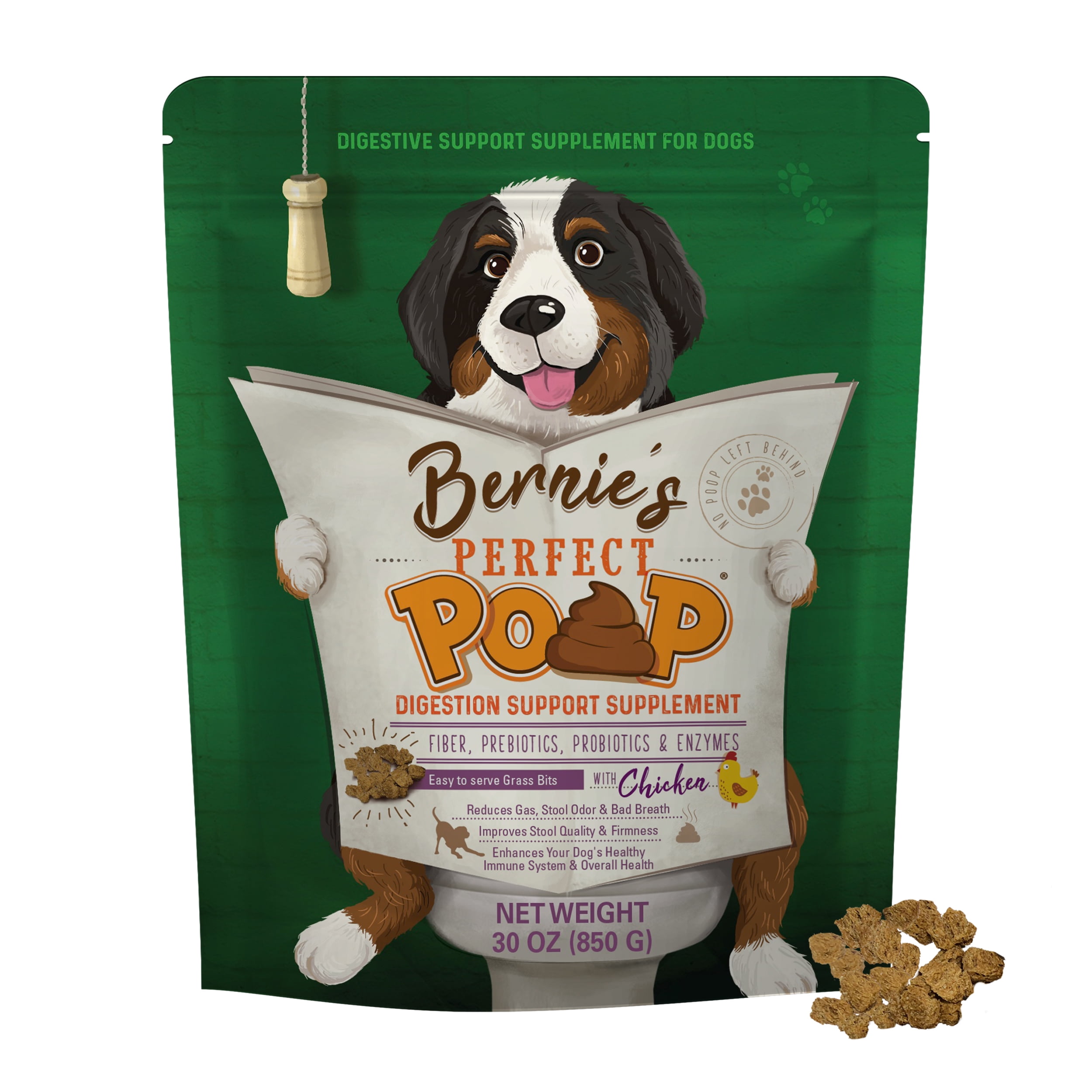 BERNIE'S PERFECT POOP 4 IN ONE DIGESTION FORMULA FOR DOGS FIBER