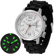 BERNY Automatic Dive Watches for Men, Sport 200M Waterproof Analog Mechanical Watch with Day & Date, Super Luminous, Silicone Strap, Stainless Steel, Sapphire Crystal, Mens Pro Diver Watch White