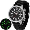 thumbnail image 1 of BERNY Automatic Dive Watches for Men, Sport 200M Waterproof Analog Mechanical Watch with Day & Date, Super Luminous, Silicone Strap, Stainless Steel, Sapphire Crystal, Men's Pro Diver Watch (Black), 1 of 16