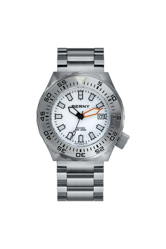 Automatic Dive Watch for Men Sports Diving Male Wristwatch with Screw-in Crown, 30ATM Waterproof Super Luminous Sapphire Glass Solid Stainless Steel Band