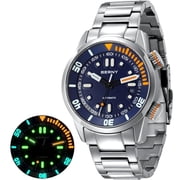 BERNY Automatic Dive Watches for Men, Sport 20ATM Waterproof Analog Mechanical Watch with Date, Super Luminous, Stainless Steel, Sapphire Crystal, Fashion Mens Pro Diver Watch Blue