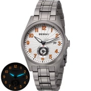 BERNY Automatic Titanium Watch for Men 100M Waterproof Fashion Mens Watch Super Luminous Male Analog Mechanical Wrist Watch, Full Titanium AR Sapphire Glass Small Seconds Sub-dial Date Calender