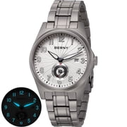 BERNY Automatic Titanium Watch for Men 100M Waterproof Fashion Mens Watch Super Luminous Male Analog Mechanical Wrist Watch, Full Titanium AR Sapphire Glass Small Seconds Sub-dial Date Calender