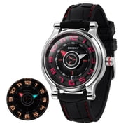 BERNY Automatic Watch for Men, Sport Casual 5ATM Waterproof Dive Watch with Date, Super Luminous, Silicone Band, Fashion Mens Mechanical Wristwatch