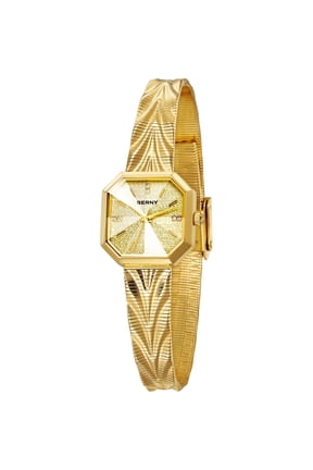 Small Gold Watches for Women, Dainty Luxury Diamond Dial, Stainless Steel Bracelet Watch, Fashion Ladies Analog Quartz Watch, Minimalist Waterproof Womens Wristwatch Gifts (Gold #1)