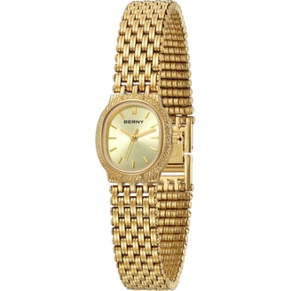 BERNY Small Gold Watches for Women, Dainty Vintage Oval Dial  display picture 2