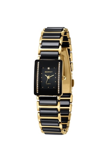 Women\'s Gold Black Analog Quartz Fashion Easy Read Vintage Bracelet Luxury Watch Daniel Klein 44mm Analog Mens Watch, Canvas / Leather Strap  main image 4