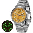thumbnail image 1 of BERNY Automatic Dive Watches for Men, Sport 200M Waterproof Analog Mechanical Watch with Day & Date Calendar, Super Luminous, Stainless Steel, Sapphire Crystal, Fashion Men's Pro Diver Watch (Yellow), 1 of 14