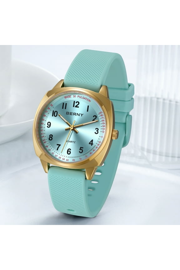 Nurse Watch for Women Nursing Analog Wrist Watch with Easy Read Dial and Pulse Meter Function Medical Professionals