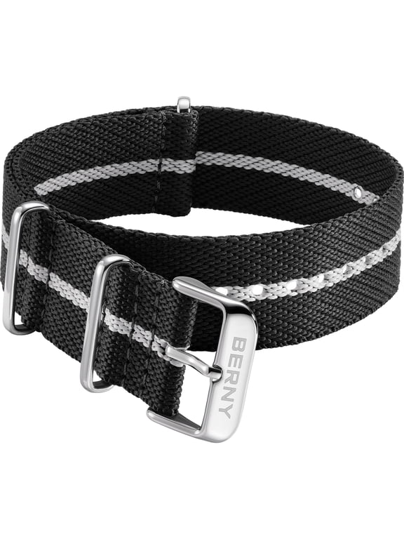 Nylon Watch Straps, Classic Military NATO Style Multicolor Replacement Watch Bands for Men Women, Stainless Steel Buckle, 20mm 22mm