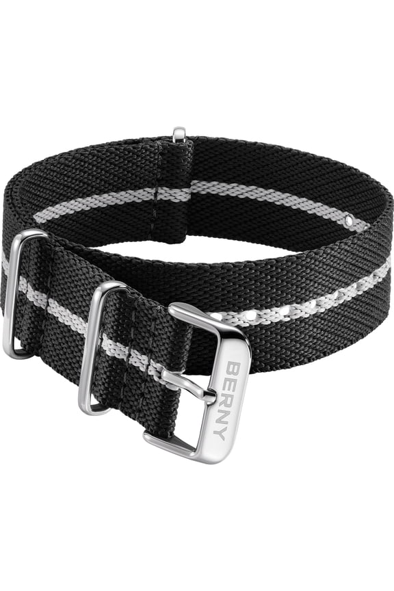 Nylon Watch Straps, Classic Military NATO Style Multicolor Replacement Watch Bands for Men Women, Stainless Steel Buckle, 20mm 22mm