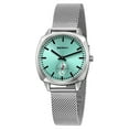 thumbnail image 1 of BERNY Silver Watch for Women Classic Female Wristwatch with Stainless Steel Mesh Band, Red Small Seconds Hands, Vintage Luxury Birthday Present-Sunray Light Blue Dial, 1 of 10