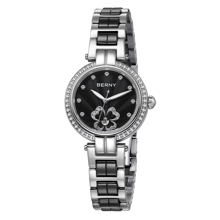 Luxury Dainty Quartz Wrist Watch Stainless Steel Waterproof BERNY Gold Watches for Women, Dainty Luxury Diamond  main image 2