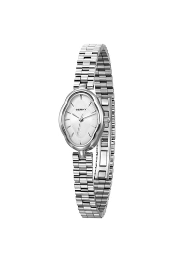 Vintage Copper Mirror Quartz Wrist Watch with Stainless Steel Band Amazon.com: BERNY Dainty Silver Watch for Women Japanese  main image 4
