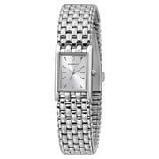 BERNY Small Silver Watch for Women, Dainty Women Wristwatch with Rectangular Case, Stainless Steel Bracelet Watch, Japanese Quartz Movement, Waterproof, Luxury Dress Ladies Watches Gifts Silver