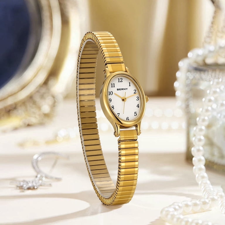 BERNY Gold Watches for Women, Small Dressy Ladies Watches  display picture 2