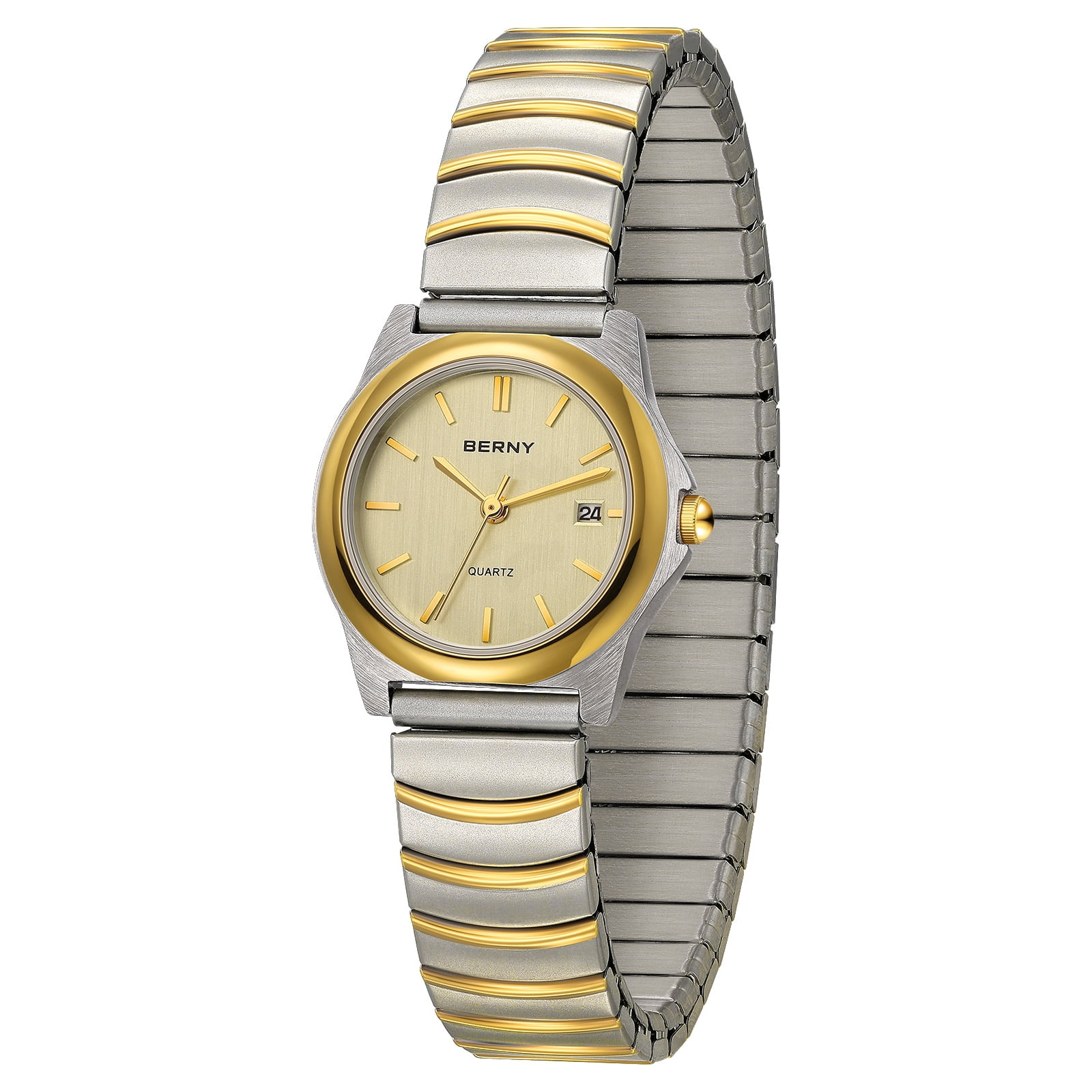 Dainty Small Analog Quartz Watch with Fishbone Bracelet, Luminous, Water Men main image 2