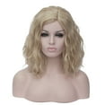 thumbnail image 1 of BERON Blonde Short Wigs Women Girls Curly Wavy Hair Wig 14" Body Bob Cosplay Party or Daily Use Wigs, 1 of 6