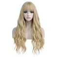 thumbnail image 1 of BERON Light Blonde Wavy Wigs Women Long Wig with Bangs 28'' Wavy Curly Synthetic Wigs, 1 of 6