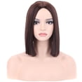 thumbnail image 1 of BERON Light Brown Short Straight Bob Wig for Women Heat Resistant Synthetic Hair Wigs for Daily Use, 1 of 4