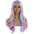 thumbnail image 1 of BERON Rainbow Wigs Long Wavy Wig for Women Heat Resistant Hair Wigs, 1 of 1