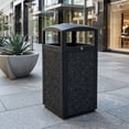 thumbnail image 1 of BERPET 40 Gallon Outdoor Commercial Trash Can with Ashtray, Lockable Lid and Galvanized Steel Liner, 1 of 9