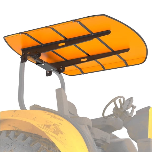 BERPET Tractor Canopy for ROPS 53" x 53" - Orange - Heavy Duty UV-Resistant Shade Roof for Tractors & Mowers - Fits 2" x 3" ROPS Frames