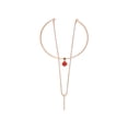 thumbnail image 1 of BERRICLE Bar Ball Bead Fashion Layered Choker Necklace for Women, Rose Gold-Tone, 1 of 4