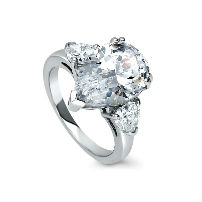 Rectangle Cushion Shape Halo Ring Cubic Zirconia Band Rhodium on Sterling Silver Rectangle Cushion Shape Halo Ring Cubic Zirconia Band Rhodium on Sterling Silver