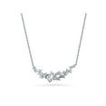 thumbnail image 1 of BERRICLE Sterling Silver Cluster Cubic Zirconia CZ Bar Pendant Necklace for Women, Rhodium Plated 16 inch, 1 of 6