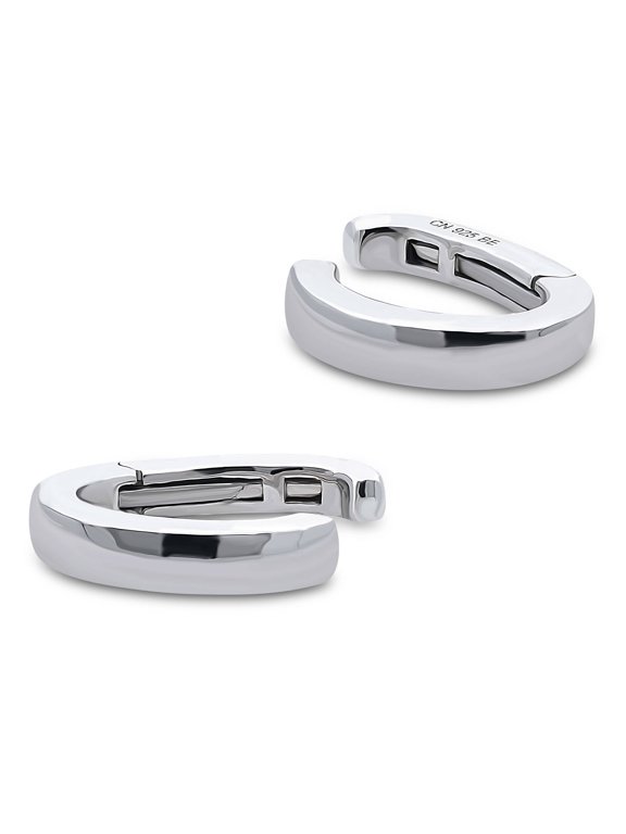 Sterling Silver Fashion Ear Cuffs for Unisex, Rhodium Plated
