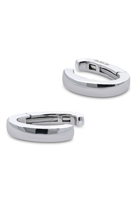 Sterling Silver Fashion Ear Cuffs for Unisex, Rhodium Plated