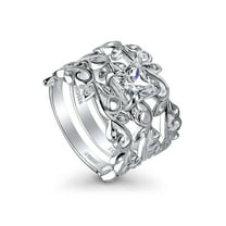 BERRICLE Sterling Silver Leaf Wedding Engagement Rings 1.2 Carat Cubic Zirconia CZ Solitaire Ring Set for Women, Rhodium Plated Size 9.5