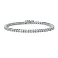 thumbnail image 1 of BERRICLE Sterling Silver Princess Cut Cubic Zirconia CZ Fashion Tennis Bracelet for Women, Rhodium Plated, 7.5 inch, 1 of 6
