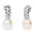thumbnail image 1 of BERRICLE Sterling Silver Solitaire Irregular Freshwater Cultured Pearl Fashion Stud Earrings for Women, Rhodium Plated, 1 of 4