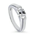 thumbnail image 1 of BERRICLE Sterling Silver Solitaire Wedding Engagement Rings 1.2 Carat Half Bezel Set Oval Cut Cubic Zirconia CZ East-West Ring for Women, Rhodium Plated Size 7, 1 of 9