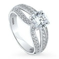 thumbnail image 1 of BERRICLE Sterling Silver Solitaire Wedding Engagement Rings 1.25 Carat Round Cut Cubic Zirconia CZ Ring for Women, Rhodium Plated Size 7, 1 of 9