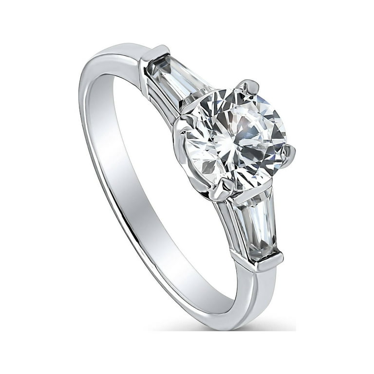 Sterling Silver 6.5mm Round CZ Twisted Promise Ring Sterling Silver 6.5mm Round CZ Twisted Promise Ring