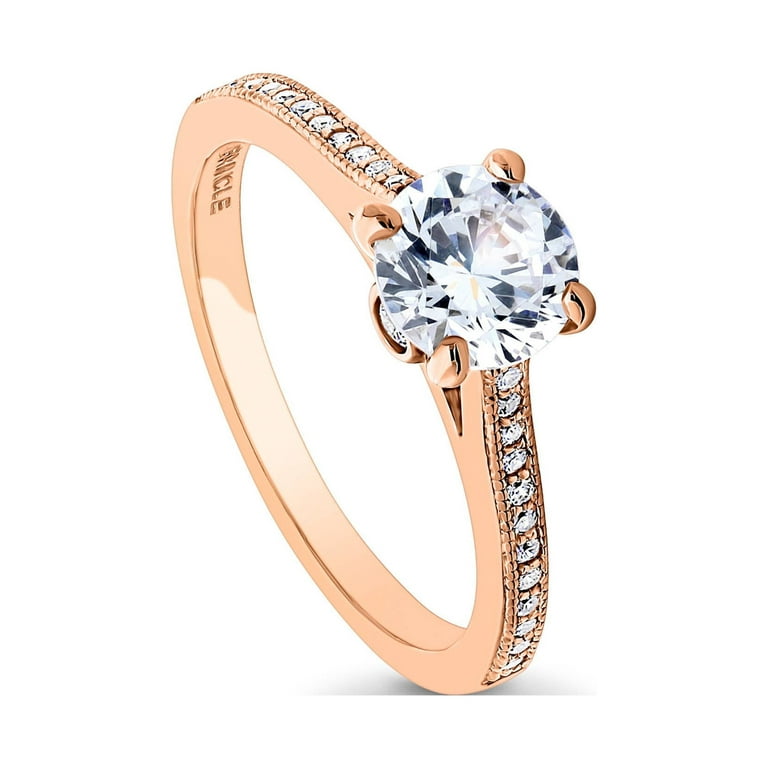 Cubic Zirconia Ring Gold-Plate on Sterling Silver Rectangle with Side Stones Cubic Zirconia Ring Gold-Plate on Sterling Silver Rectangle with Side Stones